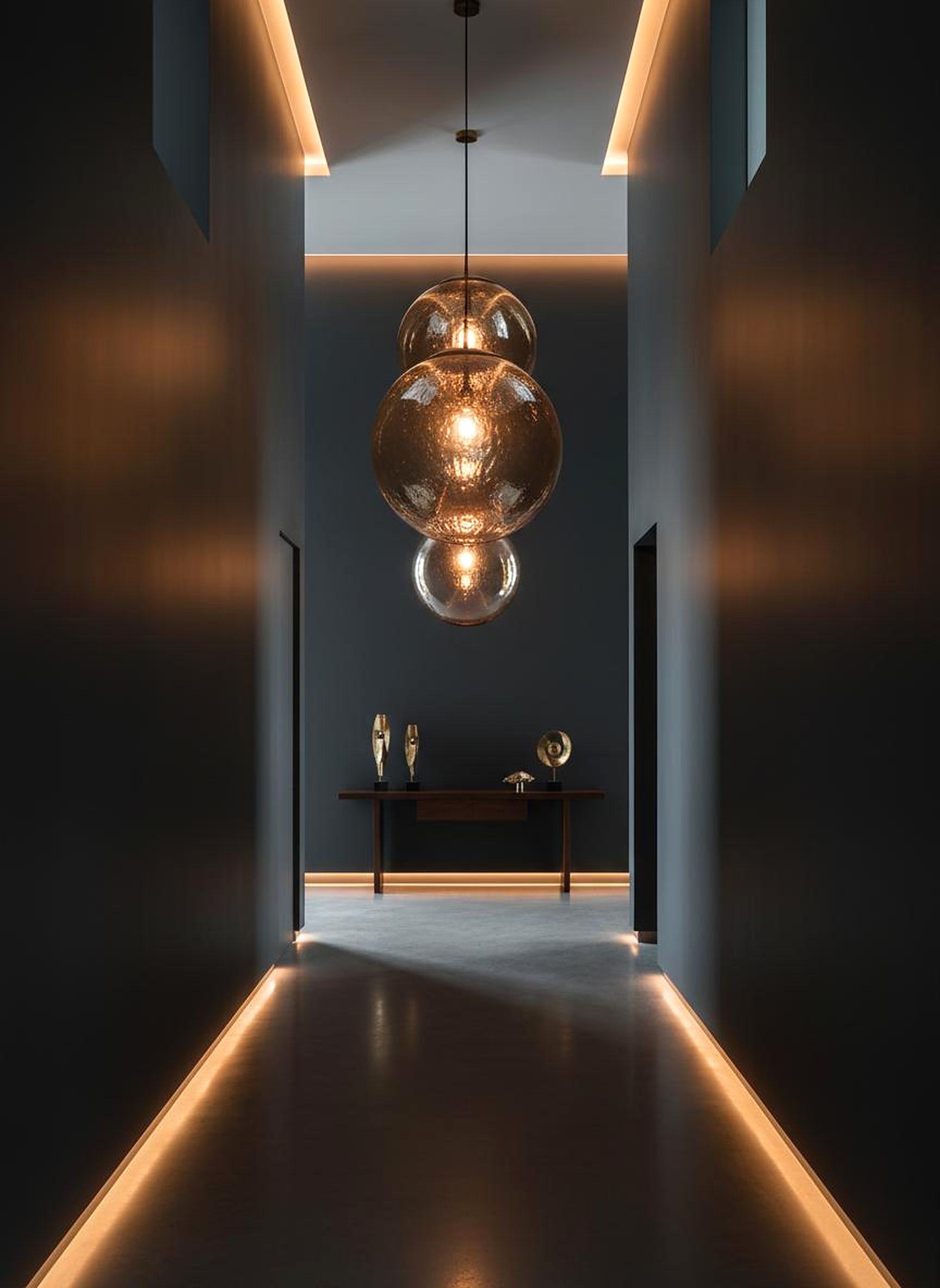 Smart lighting control showing different room moods and ambient scenes